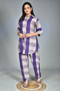 Morchari Digital Print Semi Muslin Co-Ord Set Top & Trouser-Multicolor | Grocsy