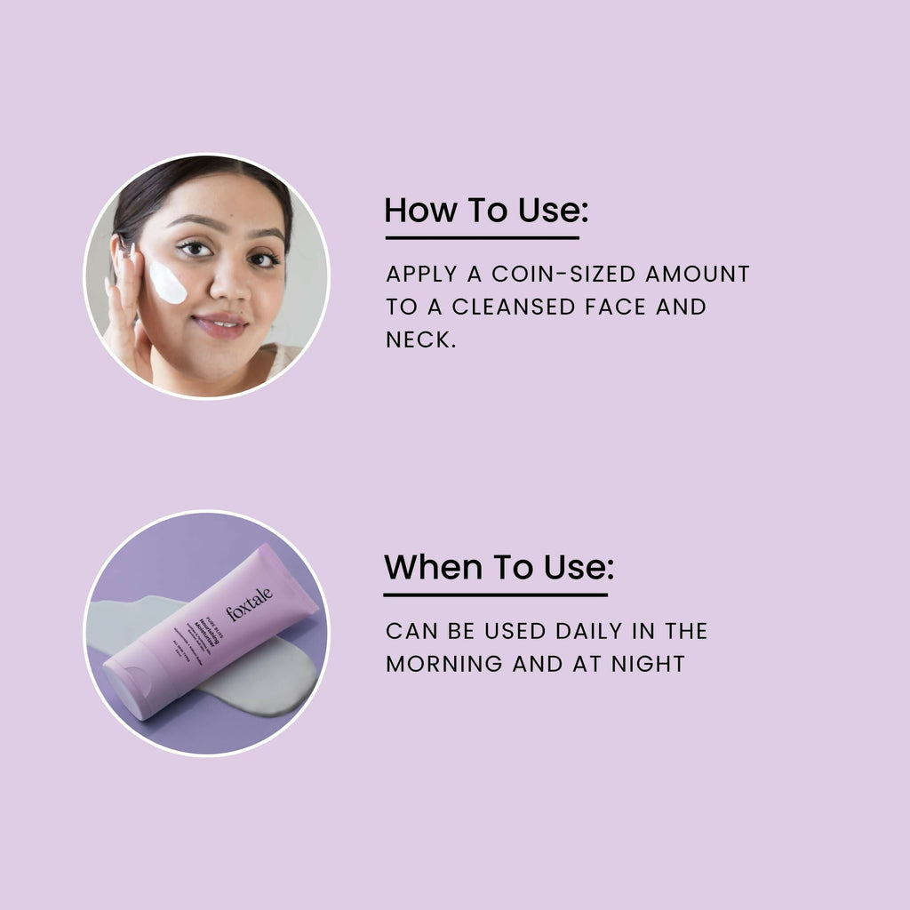 Foxtale Nourishing Face Moisturizer With Niacinamide For 24 Hr Hydration & Lightweight | Grocsy