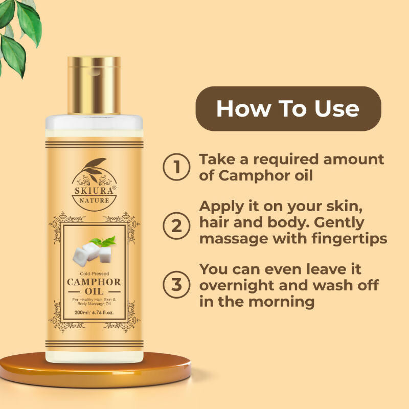 Skiura Nature 100% Natural Camphor Oil For Skin & Hair | Grocsy