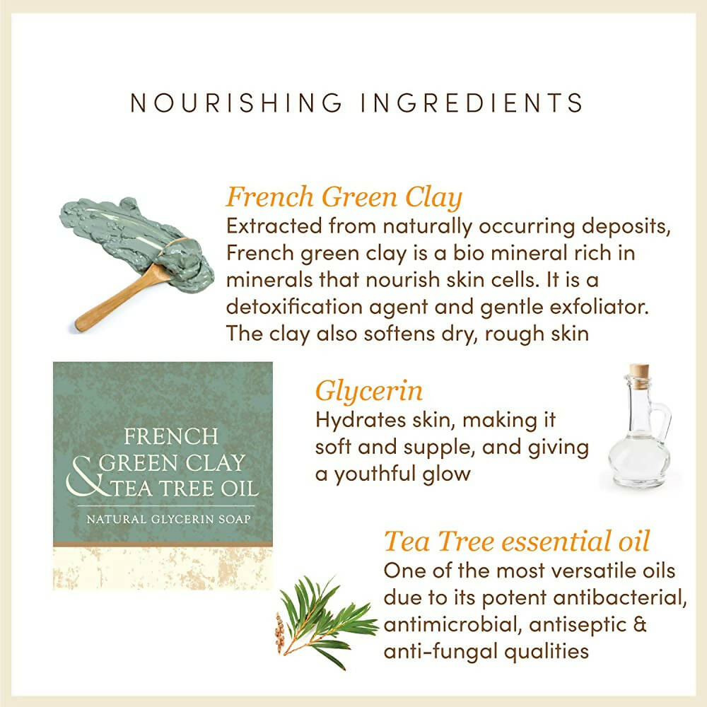 The Earth Reserve French Green Clay & Tea Tree Oil Soap | Grocsy