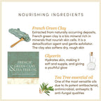 The Earth Reserve French Green Clay & Tea Tree Oil Soap | Grocsy