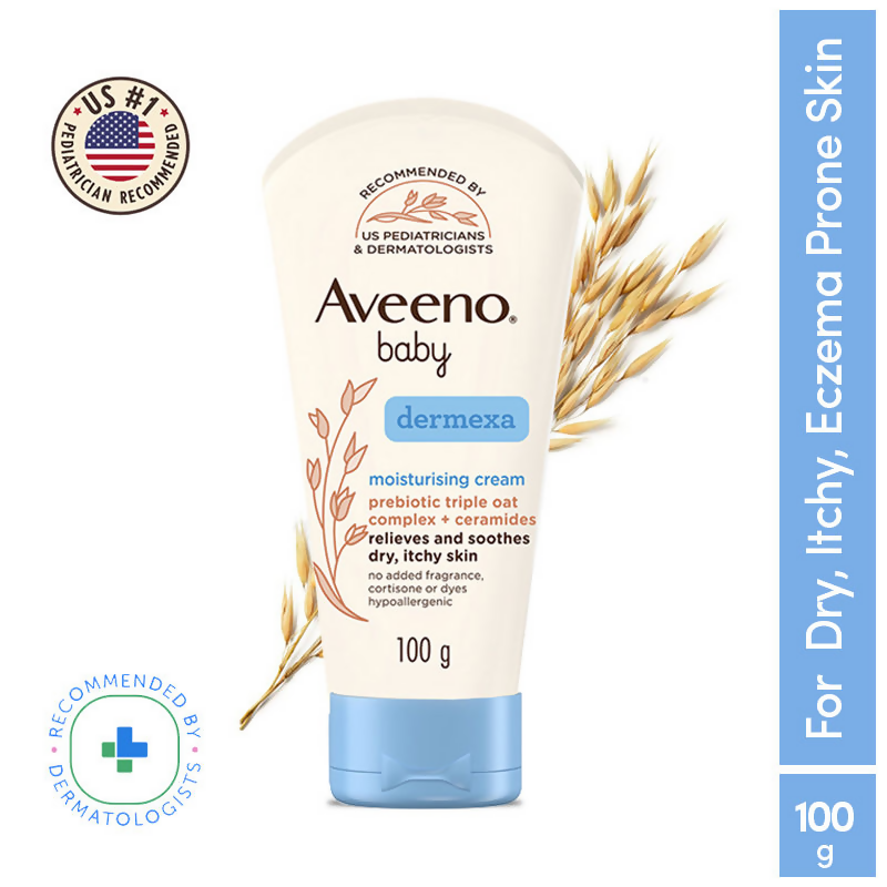 Aveeno Baby Dermexa Moisturising Cream - Prebiotic Oat + Ceramides For Dry | Grocsy