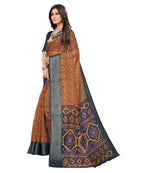 Vamika Cotton Orange Jari Border Bollywood Style Saree (VASU ORANGE) | Grocsy