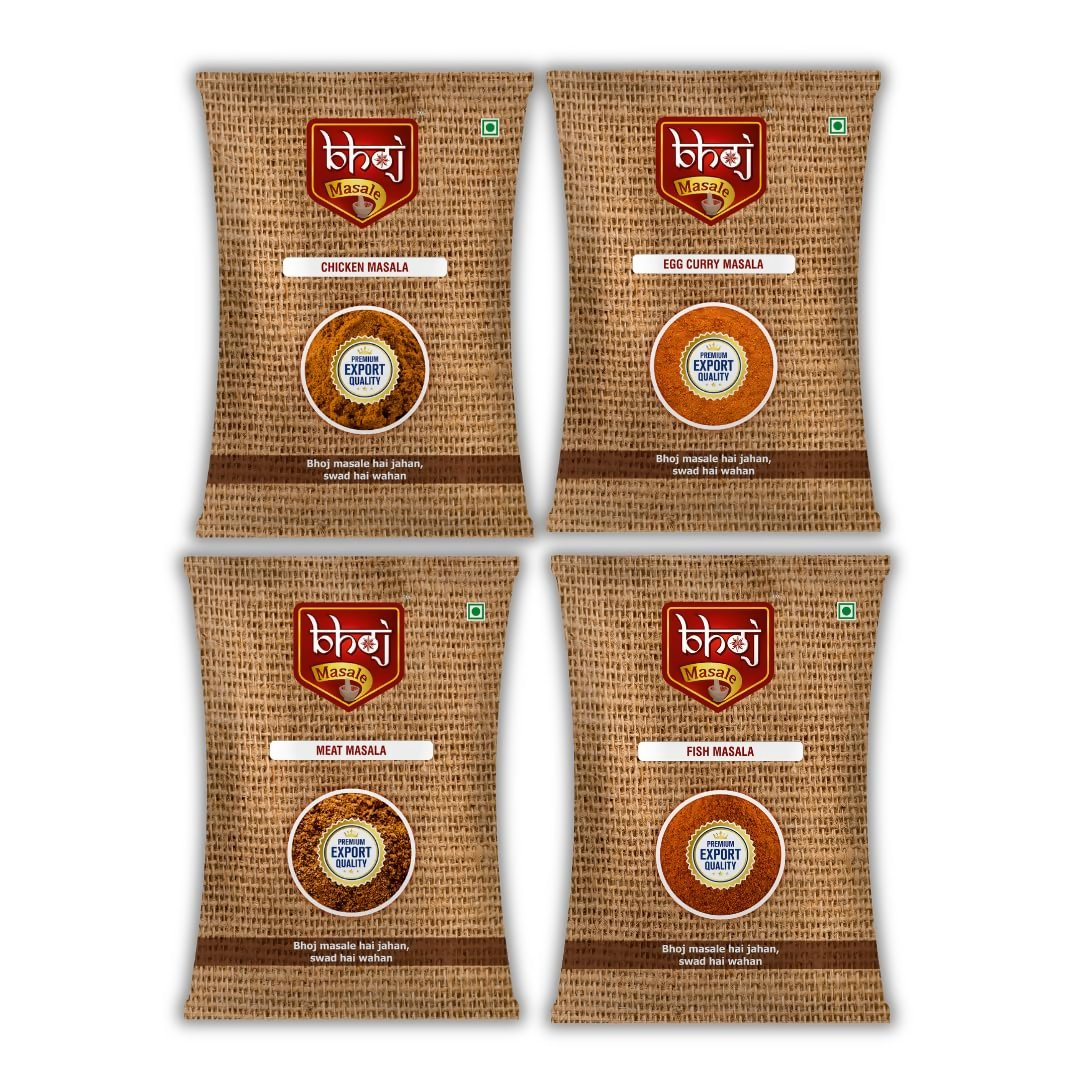 Bhoj Masale Fish Curry, Egg Curry, Meat And Chicken Masala Powder Combo Pack | Grocsy