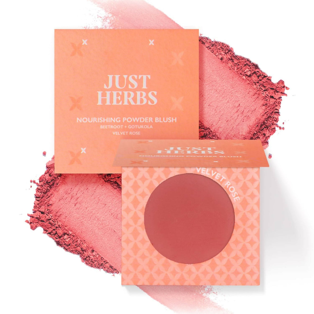 Just Herbs Nourishing Powder Blush - Velvet Rose | Grocsy