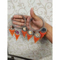 MS Fashion India Stylish And Trendy Orange Pearls Hanging Bangles | Grocsy