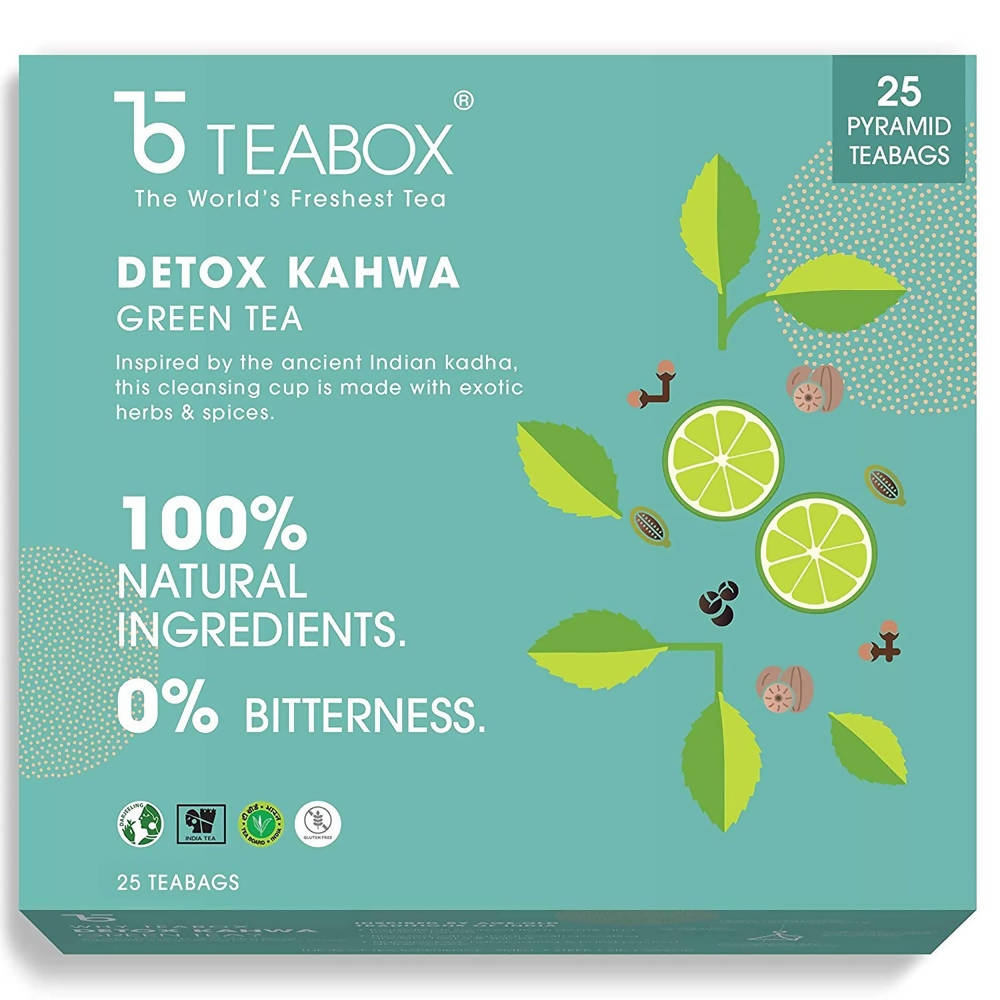 Teabox Detox Kahwa Green Tea Bags | Grocsy