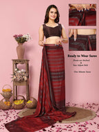Attractive These Party Wear Ready To Wear Saree - Burgundy | Grocsy