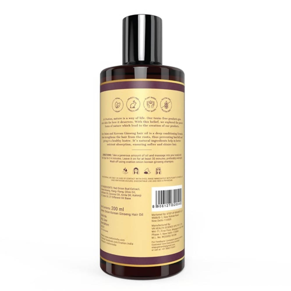 Ovation Onion Korean Ginseng Hair Oil | Grocsy