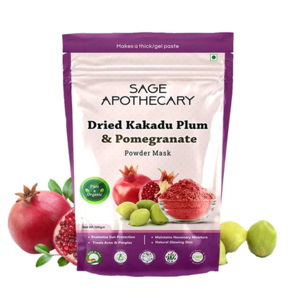 Sage Apothecary Dried Kakadu Plum & Pomegranate Powder Face Mask | Grocsy
