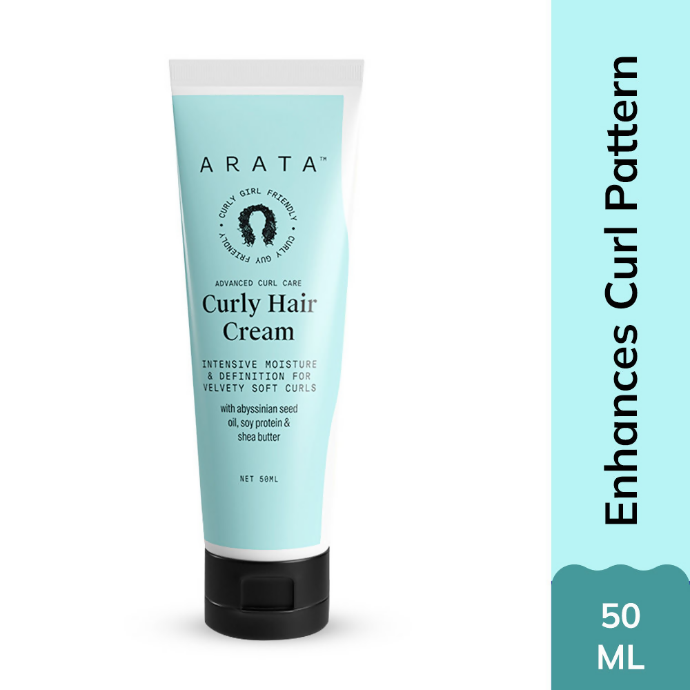 Arata Curly Hair Cream For Definition With Abyssinian Seed Oil | Grocsy