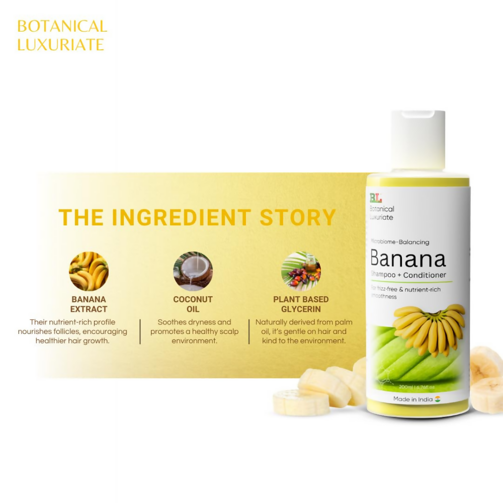 Botanical Luxuriate Banana Natural Shampoo + Conditioner | Grocsy