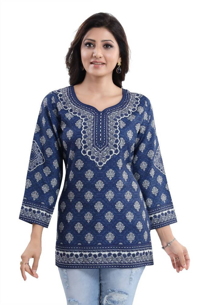 Snehal Creations Bright as Summer Cool Printed Tunic Top | Grocsy