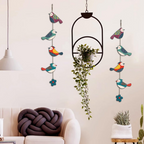 Artvibes Colorful Birds Decorative MDF Wooden Wall Art | Grocsy
