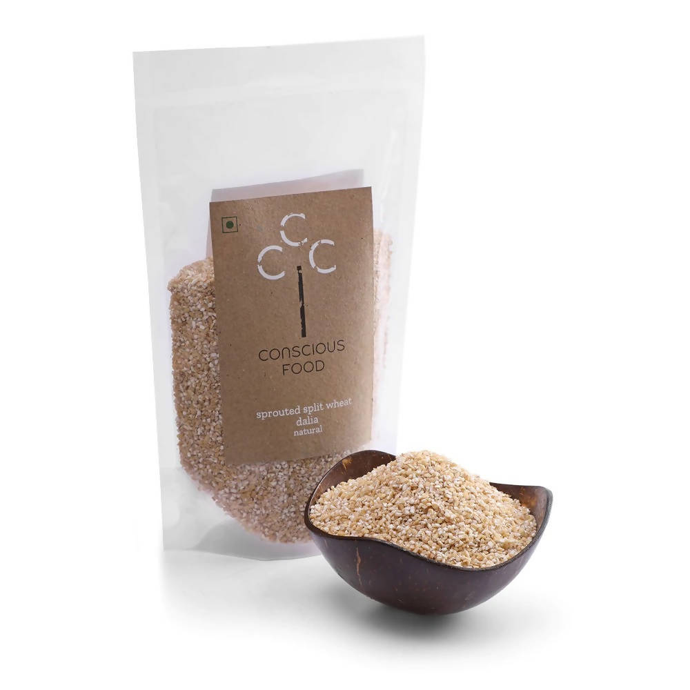 Conscious Food Natural Sprouted Split Wheat (Dalia) | Grocsy