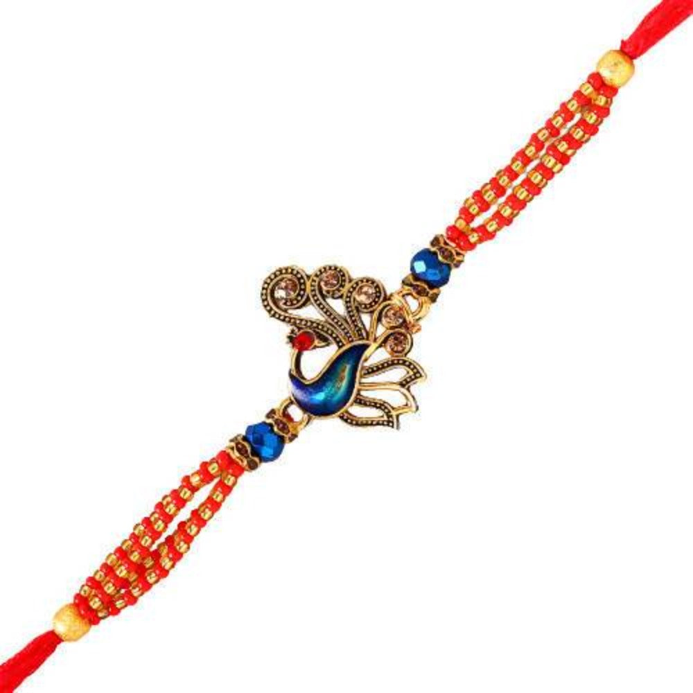 Striking Peacock Rakhi | Grocsy