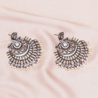 Pearl Silver Plated Earrings- Ruby Raang