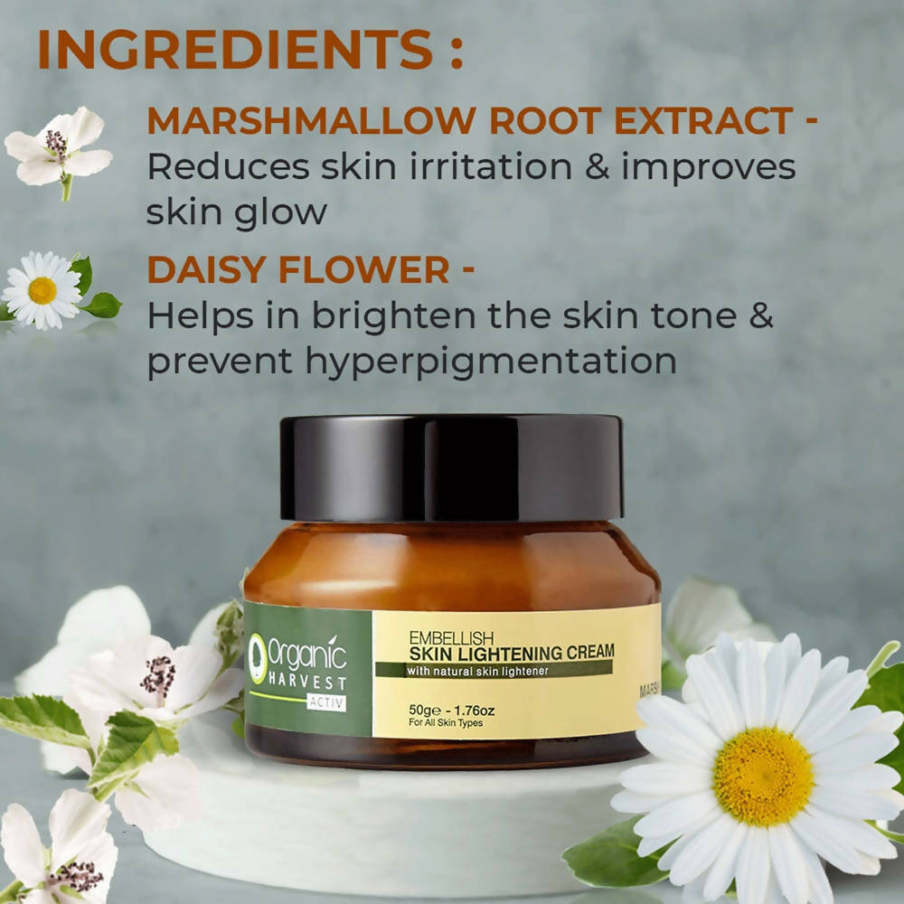 Organic Harvest Activ Embellish Skin Lightening Cream | Grocsy