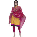 A R Silk Rani Color Silk Pahadi Print Dupattas and Chunnis | Grocsy