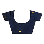 Very Much Indian Pure Mul Cotton Handloom Saree - Dark Blue | Grocsy
