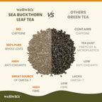 Wellwith Sea Buckthorn Raw Leaves Tea - Himalayan Herbal Leaf Tea | Grocsy