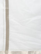 Ramraj Cotton Mens Cotton Silver Jari Dhoti - White | Grocsy