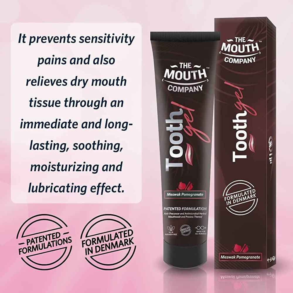 The Mouth Company Soothing Meswak & Pomegranate Toothgel | Grocsy