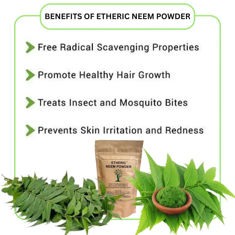 Etheric Neem Powder – Natural Herbal Face Pack & Skin Care Treatment | Grocsy