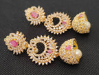 AD Emeralds Designer Beautiful 4 in 1 Earrings | Grocsy
