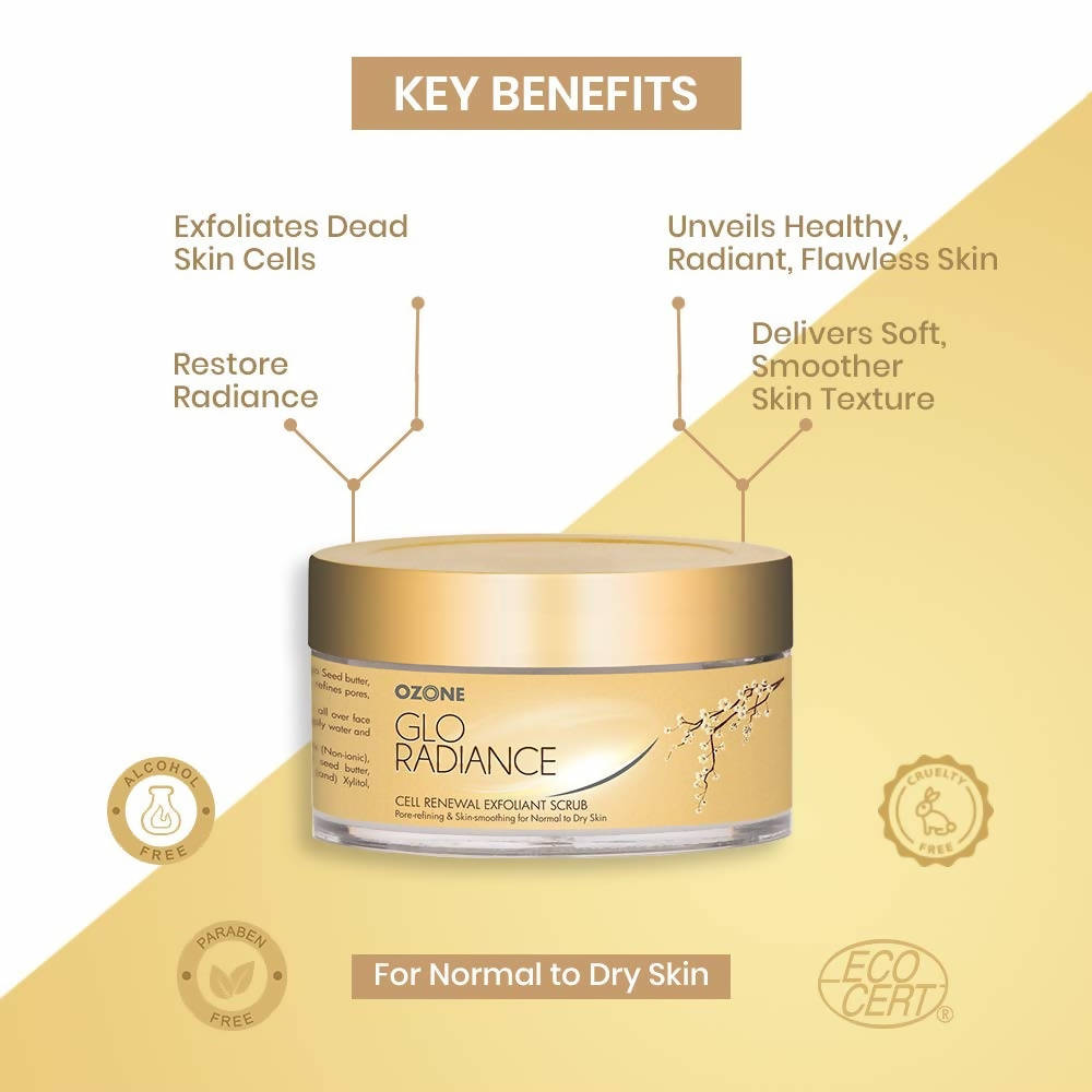 Ozone Glo Radiance Cell Renewal Exfoliant Scrub | Grocsy