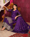 Lehenga Mart Designer Chinon Suit With Sequence Embroidered Work - Purple | Grocsy