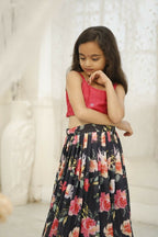 Aayaa Designer Embroidery Thread With Sequance Work Kids Lehenga Choli - Multi Color | Grocsy