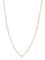 Gold-Toned White Brass Gold-Polished Necklace - Ruby Raang | Grocsy