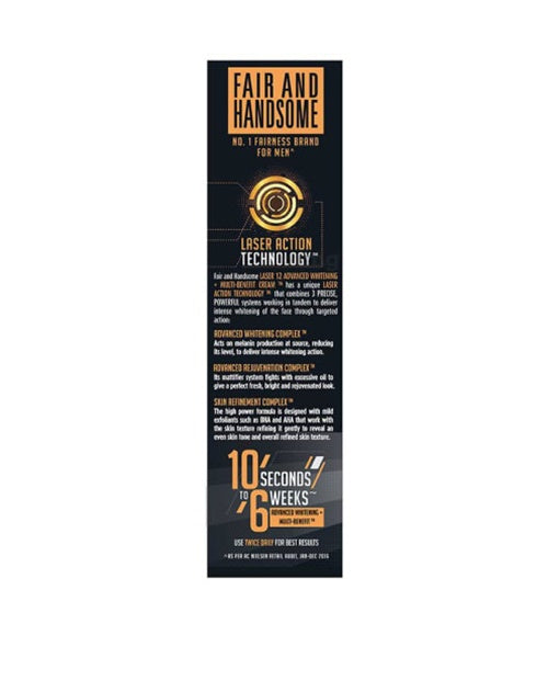 Emami Fair and Handsome Laser 12 Advanced Whitening and Multi Benefit Cream | Grocsy