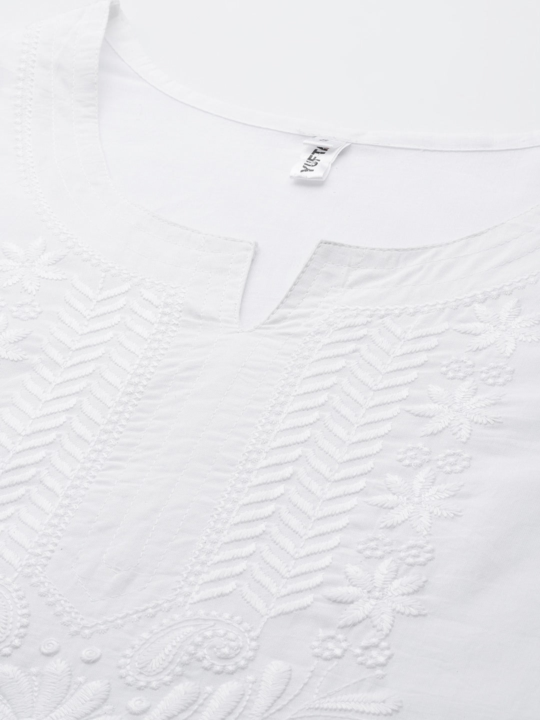 Yufta Embroidered Cotton Kurta | Grocsy
