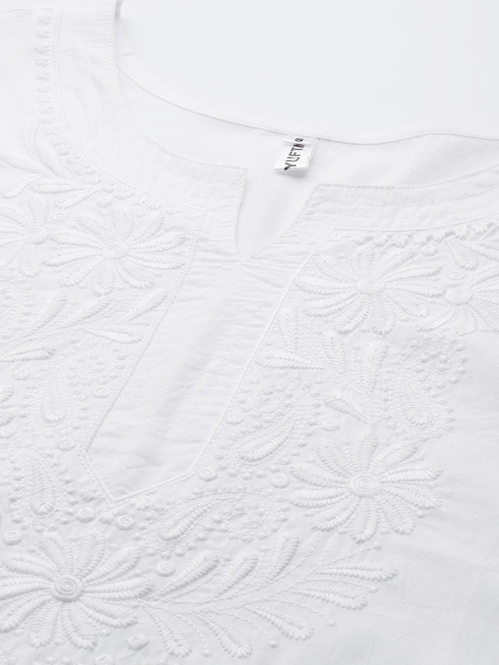 Yufta Embroidered Cotton Kurta | Grocsy