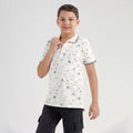 Chilins Boys Cotton Printed Collared Polo Tshirt | Grocsy