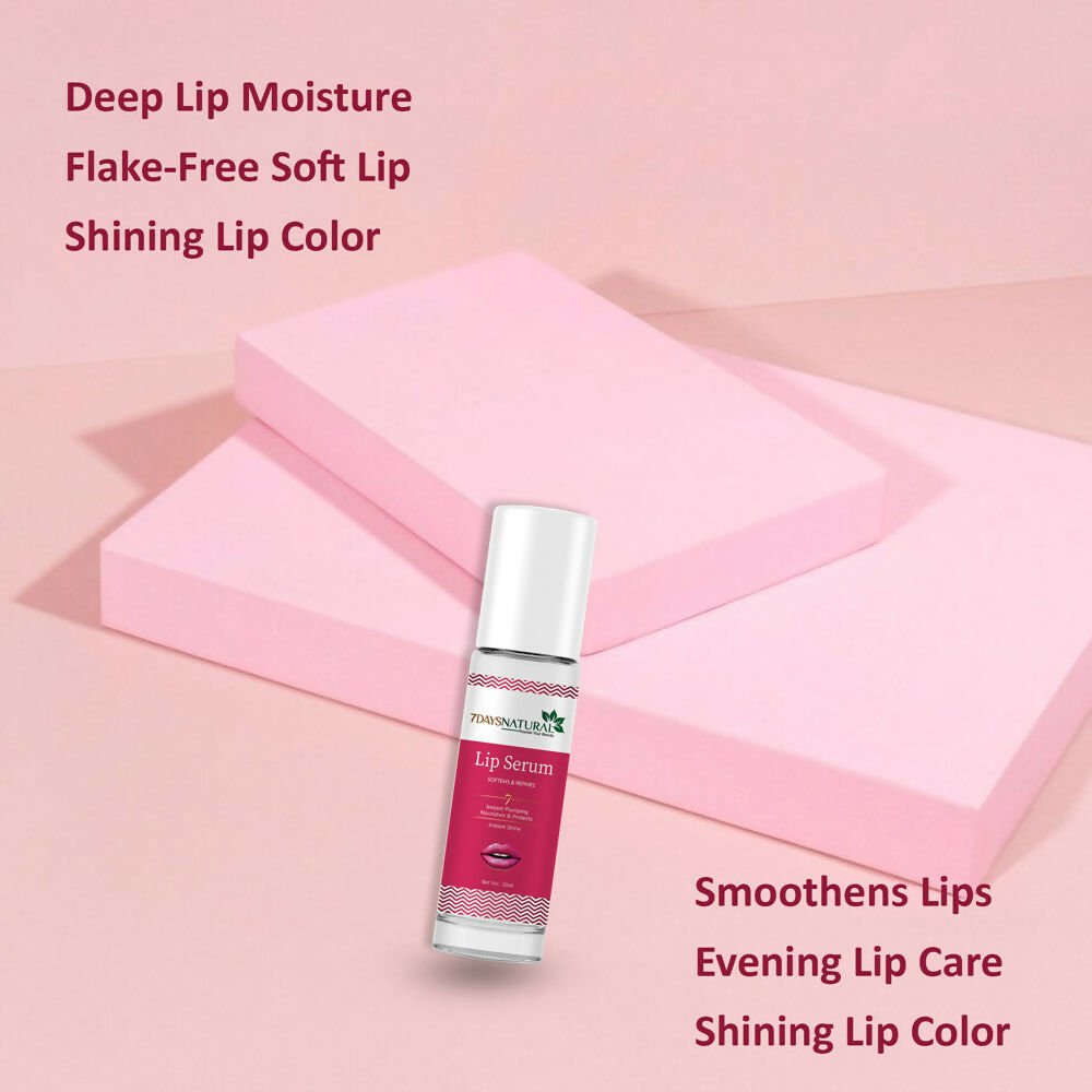 7 Days Premium Pink Lip Serum Oil For Lip Shine, Glossy, Soft With Moisturizer | Grocsy