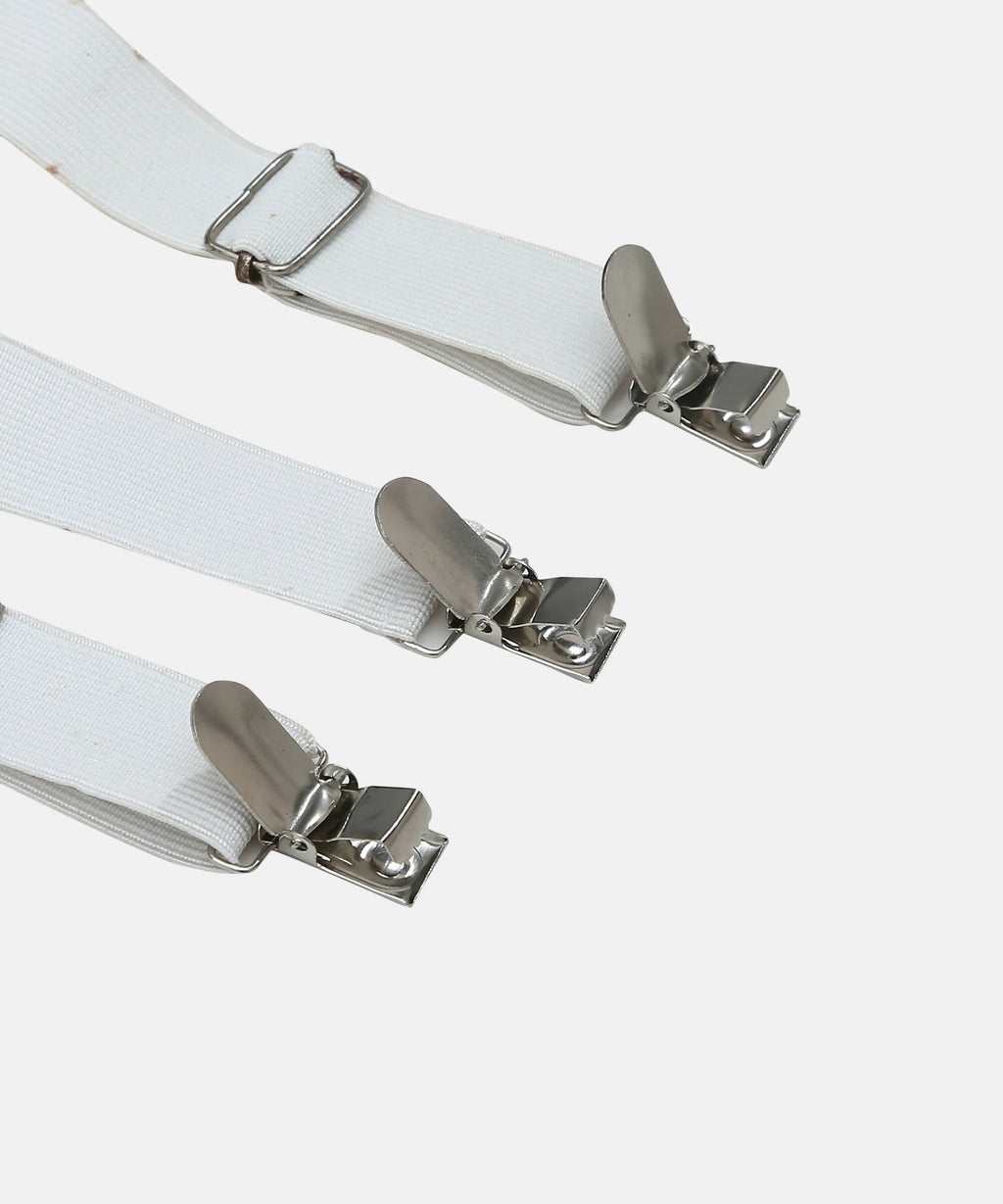 Manet Boys Solid Suspenders - White | Grocsy