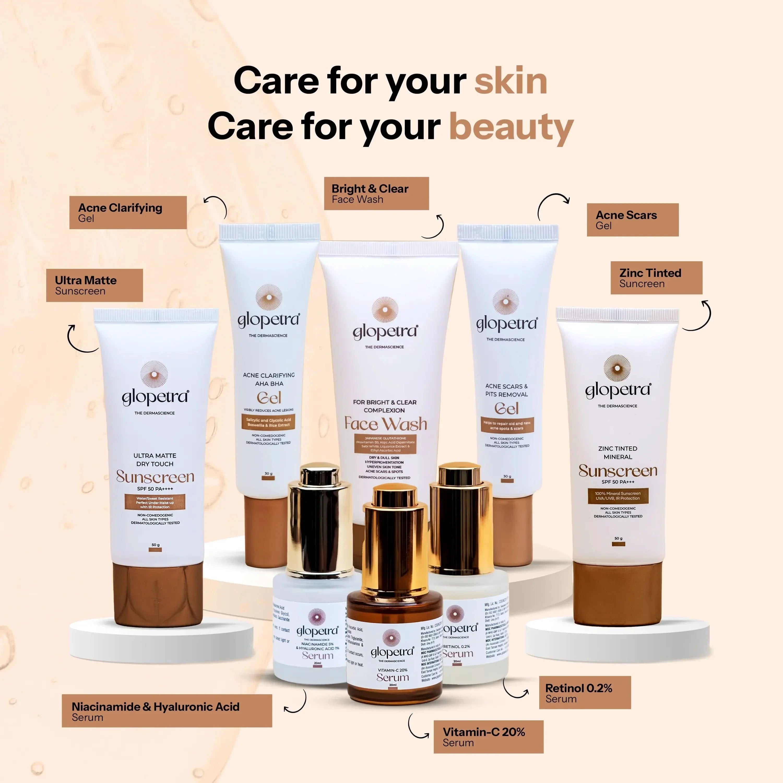 Glopetra Zinc Tinted Mineral Sunscreen Spf 50 Pa+++ | Grocsy