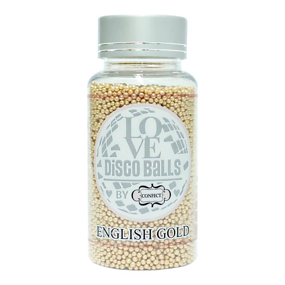 Confect English Gold Disco Balls Sprinkles 2 MM | Grocsy