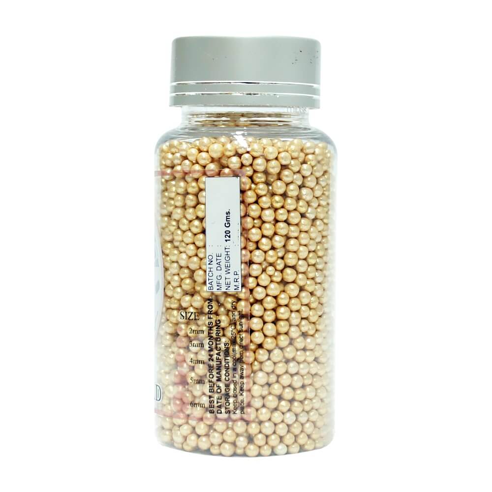 Confect English Gold Disco Balls Sprinkles 3 MM | Grocsy
