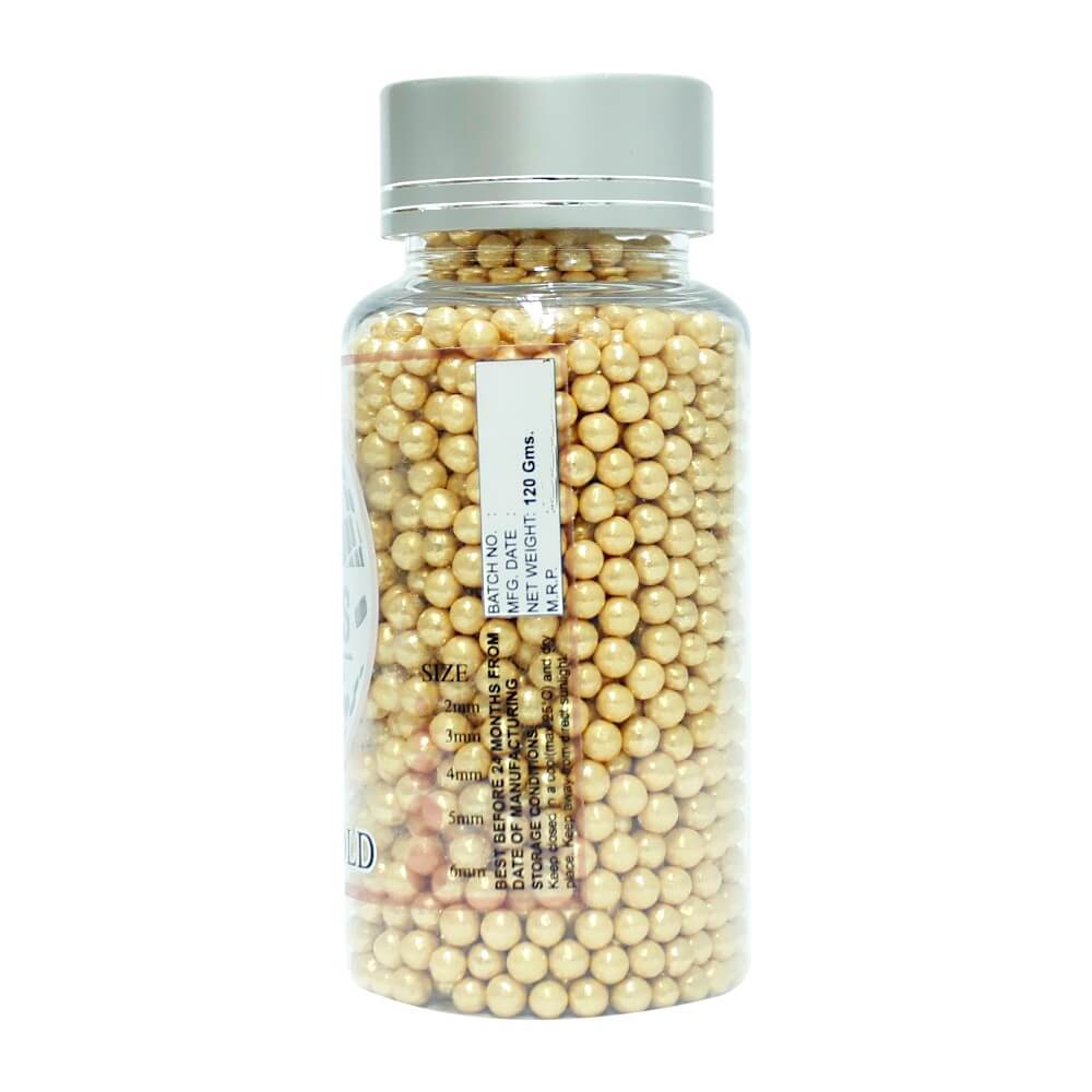Confect English Gold Disco Balls Sprinkles 4 MM | Grocsy