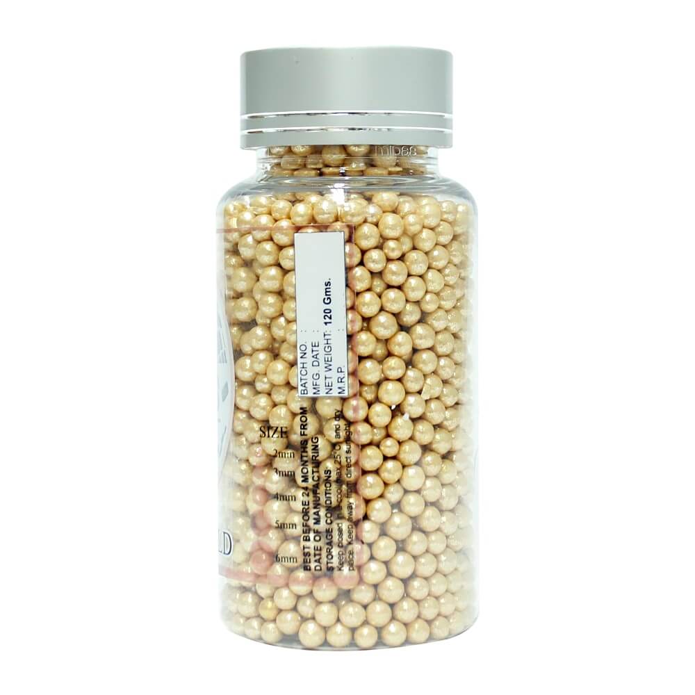 Confect English Gold Disco Balls Sprinkles 5 MM | Grocsy