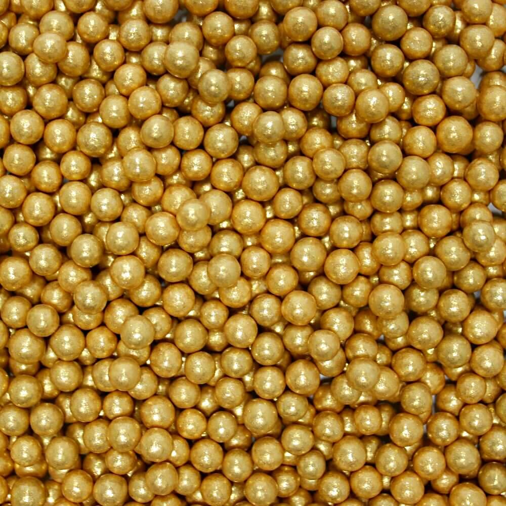 Confect English Gold Disco Balls Sprinkles 6 MM | Grocsy