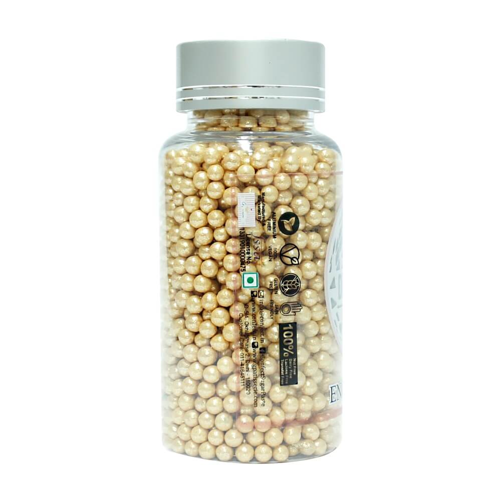 Confect English Gold Disco Balls Sprinkles 6 MM | Grocsy