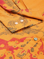 Mustard Men Pure Cotton Relaxed Opaque Printed Casual Resort Shirt - Mahotsav | Grocsy