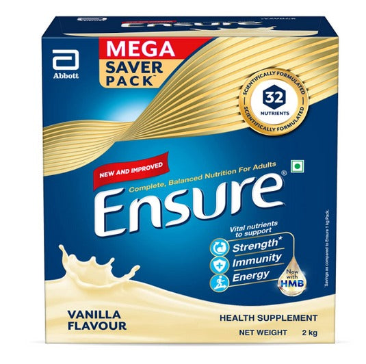 Ensure Nutritional Powder Vanilla Flavour - Balanced Nutrition Drink, Helps in Weight Management | Grocsy