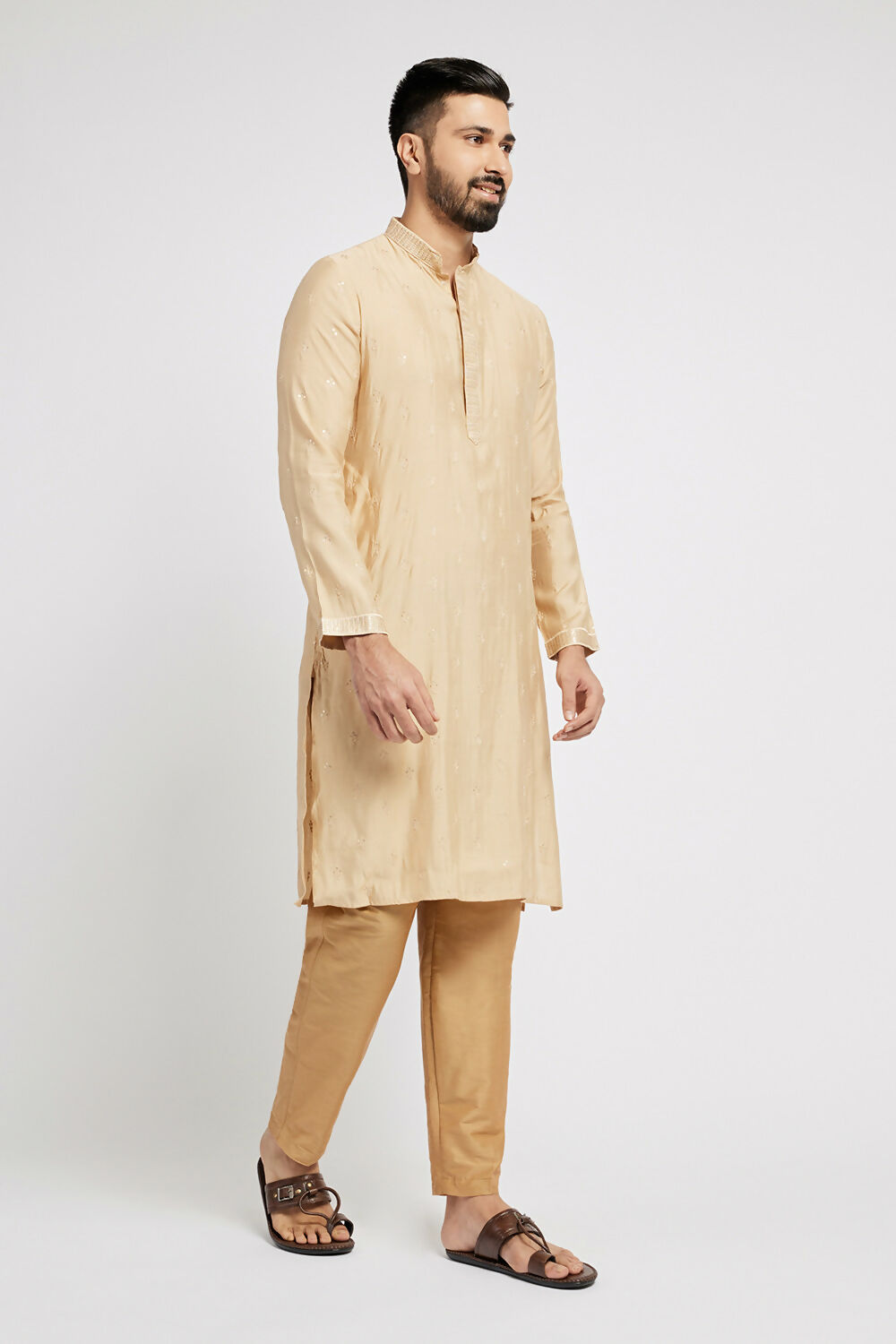 Ethnic India Beige solid Pant for Men | Grocsy