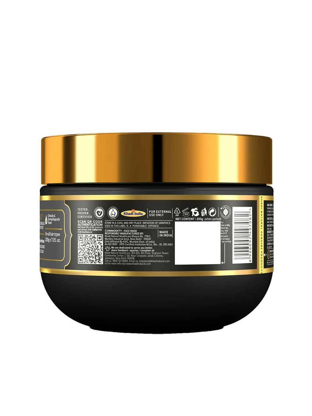 Khadi Natural Activated Bamboo Charcoal Face Mask | Grocsy